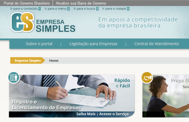 Portal Empresa Simples – Facilidades para ME e EPP